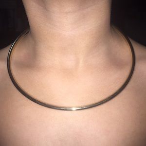 gold bangle necklace